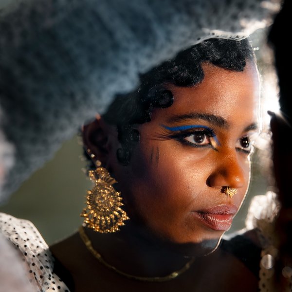 Author and artist Akwaeke Emezi photographed in their home in New Orleans, LA on May 4, 2021.