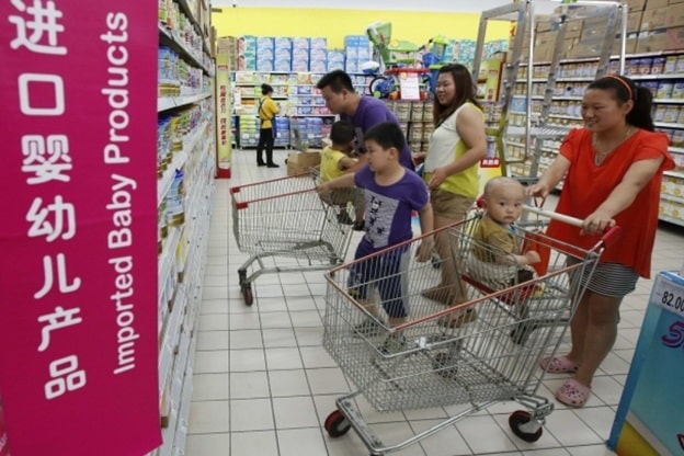 Imported baby food in Carrefour China