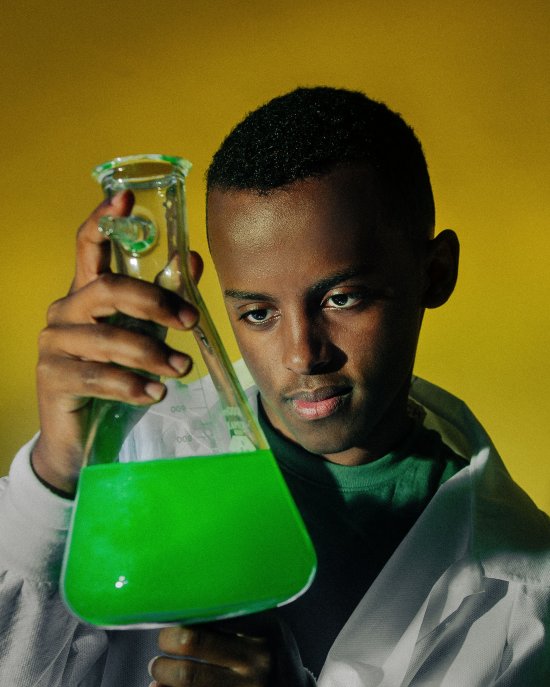 Heman Bekele photographed at Johns Hopkins Bloomberg School of Public Health in Baltimore on July 11