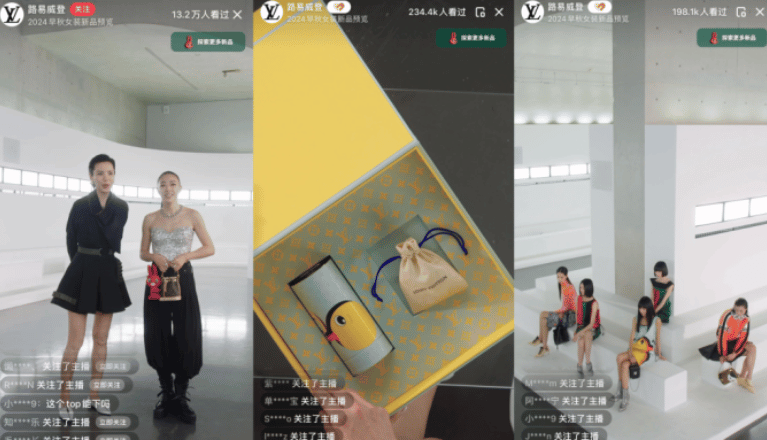 ouis Vuitton Voyager Livestream Show on Xiaohongshu