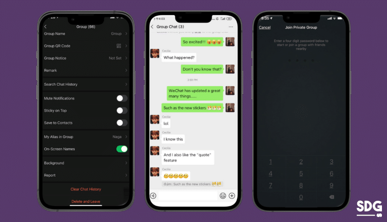 WeChat Groups Interface