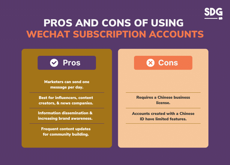 WeChat Subscription Account Pros and Cons